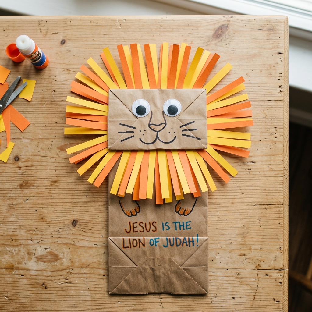 Finished Lion Puppet